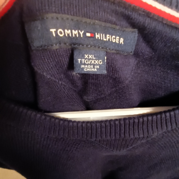 Tommy Hilfiger XXL Men's Crew-Cut long sleeve/ sweater -Navy blue - Picture 2 of 4